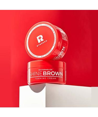 BYROKKO Original Shine Brown Watermelon Tanning Cream | 6.8 Fl Oz | Moisturizing Instant Tanning Jam with Natural Oils & Vitamin E | Ship Worldwide - Buy Online on GoSupps.com