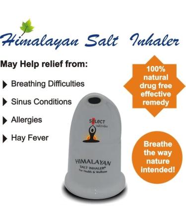 Himalayan Pink Salt Inhaler & 150g Pink Salt - Natural Respiratory Aid by Select Health & Wellness - Buy Online on GoSupps.com