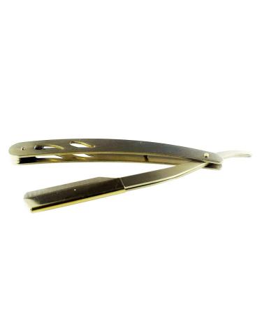 Sicastar Stainless Steel Folding Straight Razor | Gold | Replaceable Single Edge Blades for All Double Edge Razors | International Shipping Available - Buy Online on GoSupps.com
