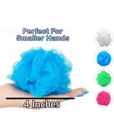 16 Pack Kids Bath Loofah Shower Sponge Set - Gentle Body Scrubber Exfoliator for Small Hands - Bath Pouf Scrubber Balls - Buy Online on GoSupps.com