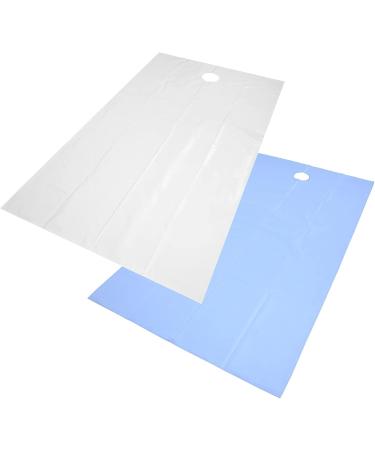 Ververt Touch Treatment Tablecloth - Breathable Oil-Resistant Beauty Salon Bed Linen | Waterproof Massage Cover with Face Hole | Perfect for Wellness Studios - White-Blue - Buy Online on GoSupps.com
