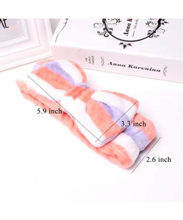 Huachi Spa Headband 8 Pack - Soft Carol Fleece Hairlace for Makeup, Shower, Beauty - Bow Hair Bands for Washing Face - Spa Headbands Set - Buy Online on GoSupps.com