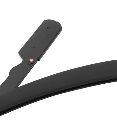 Premium Black Manual Folding Razor - Blade-Free for Home Hairdressing & Barber Shops | International Shipping Available - Buy Online on GoSupps.com