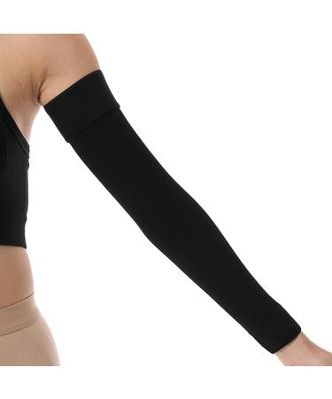 Arm Compression Sleeve for Men & Women - 20-30 mmHg Full Arm Support for Pain Relief Swelling & Recovery - Black Large - Buy Online on GoSupps.com