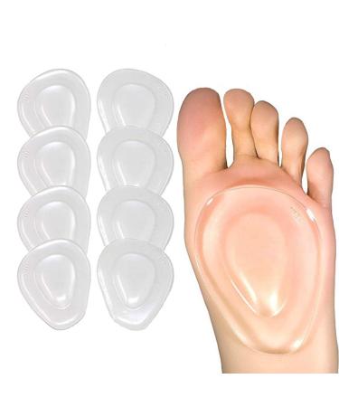 Metatarsal Pads Ball of Foot Cushions 8 Pack Gel Ball Feet Pads Mortons Neuroma Callus Foot Pain Relief Bunion Forefoot Support for Women Men