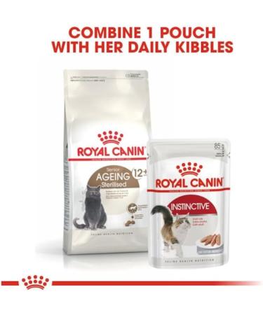 Royal Canin Ageing Sterilised 12+ Complete Dry Cat Food 4 x 400g - Buy Online on GoSupps.com