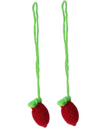 Alipis 2pcs Fruit Drawstring Vegetable Bags Strawberry Woolen Bag Egg Bag Shopping Hanging Net One Shoulder - Buy Online on GoSupps.com