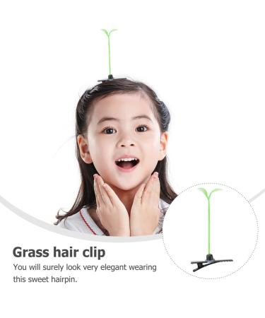 Yardwe 50pcs Green Bean Sprout Hair Clips - Cute Plant Hairpins for Women - Grass Barrette Hair Accessories - Buy Online on GoSupps.com
