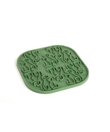 Bonameco Slip mat - Lick mat for dogs & cats supports healthy digestion anti -slip design & easy to clean - Slow feeder (Large green) Large green
