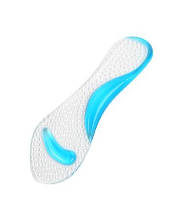 Mobestech Gel Pads for Heels Gel Cushion Pads for High Heels Arch Support Insoles for High Heels Orthopedic Insoles for High Heels Plantar is Unusual Shoe Inserts Mens Insoles Pu Blue Medium