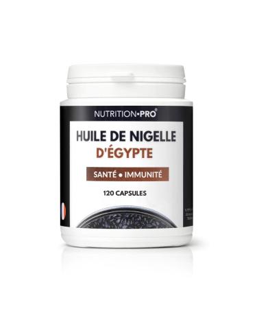 Egyptian Black Seed Oil - 120 Capsules | Certified Pure and Natural | Cold Pressed | Health/Immunity | Made in France | Nutrition Pro