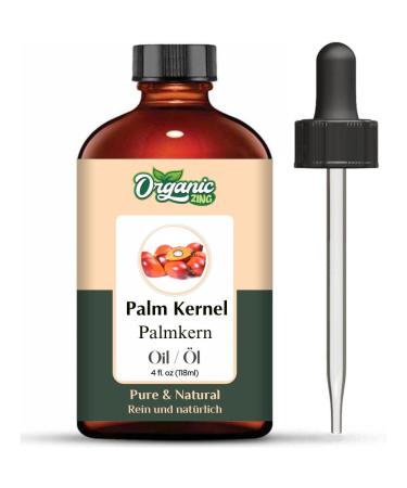 ORGANIC ZING ORGANIC ZING Palm Kernel Oil (Elaeis Guineensis) - Pure Natural Carrier Oil for Skin and Hair Care - 118ml