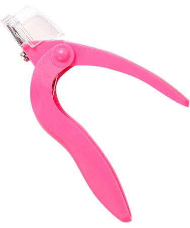 Nail Tip Clipper Edge Cutter Adjustable Plastic Fake Nail Art Cutter Trimmer for Salon Home Art Beauty Design DIY Use Rose Red - Buy Online on GoSupps.com
