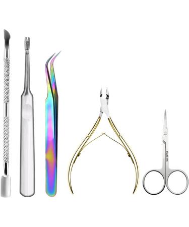 OKwife Professional Nail File Set - 5-Piece Nail Care Kit with Buffer Cuticle Trimmer & Pusher for Perfect Nails | International Shipping Available - Buy Online on GoSupps.com