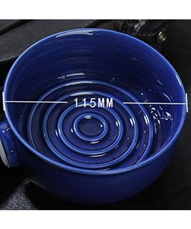 Stuurvnee Ceramic Men's Shaving Mug Bowl - Dark Blue Thread Bottom Wide Mouth for Shaving Brush & Soap | International Shipping Available - Buy Online on GoSupps.com