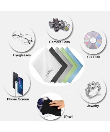 15 Pack Microfiber Glasses Cleaning Cloths - Lens Cleaner Wipes for Glasses, Phones, Watches & Screens - Buy Online on GoSupps.com