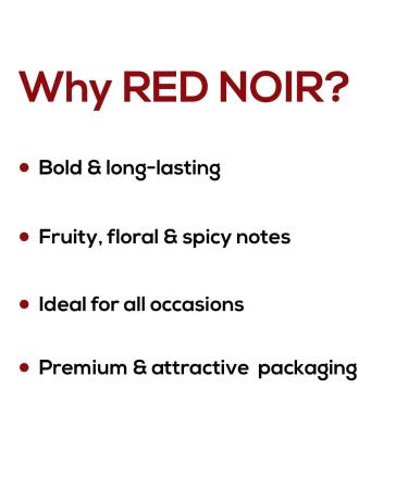Red Noir Eau De Parfum Bold Long Lasting Premium Luxury Fragrance with Fruity Floral & Spicy Notes Gift For All Occasions 15ml - Buy Online on GoSupps.com