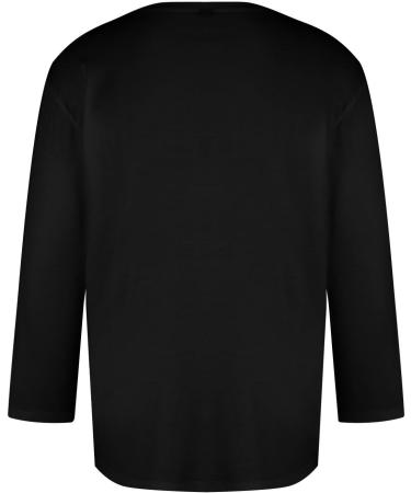 Men's Round-Neck 3/4 Arm T-Shirt | Oversized Grandad & Work Tops | Black Lemon Design - Buy Online on GoSupps.com