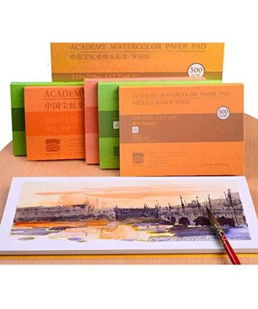 BAOHONG 100% Cotton Watercolor Block | 140LB/300GSM Cold Press Textured | Acid-Free | 20 Sheets per Block | Academy Grade | 7x10.2 Inches - Buy Online on GoSupps.com