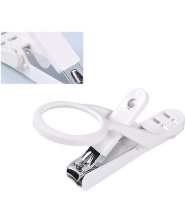 UNbit Nail Clipper Adult Nail Clippers Plastic/Carbon Steel White Nail Clippers 13 * 4.2 * 1.7CM Function Magnifying Glass Nail Clippers Can Rotate - Buy Online on GoSupps.com