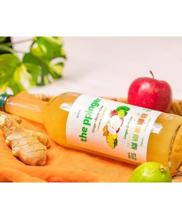 Kyon The Ppinger Jus de gingembre 750 ml avec pomme citron vert et fleur de sureau boisson rafra chissante et sans alcool disponible en packs de 4 - Buy Online on GoSupps.com