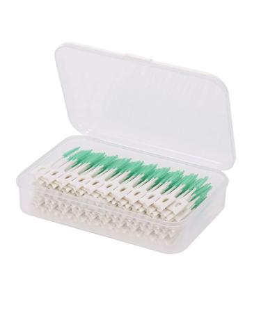 Toothsticks portable silicone brush oral tooth hygiene -teeth -cleaning tool for the family aircraft for the family hotel green 160PCS tooth cleaning tools