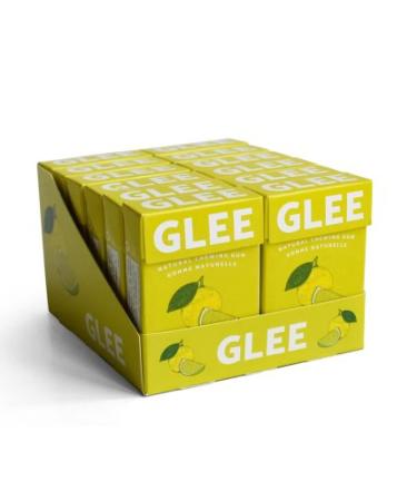 Glee Gum Xylitol-Sweetened Sugar-Free Lemon-Lime Natural Chewing Gum 240g (Pack of 12)