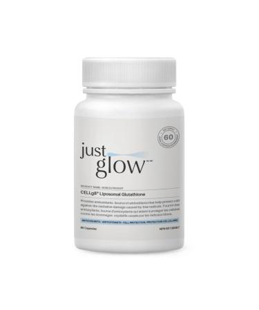 Just Glow CELLg8 Liposomal Glutathione 500mg 60 Capsules - Clinically Studied & Tested by 3rd Party - Reduced Active Form - L Glutathione Supplement for Antioxidants - Made in Canada (2 Months Supply)