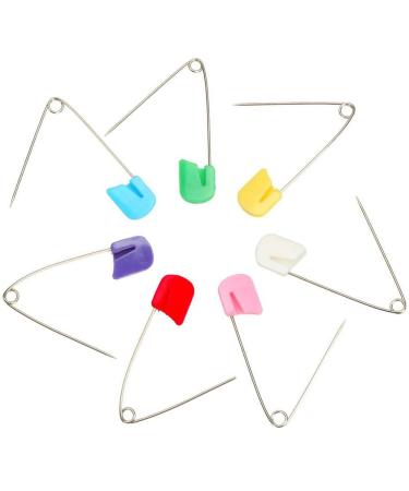 AEXGE 1.5inch Plastic Head Baby Safety Pins - Pack of 100 (Pink) for Cloth Nappies - Buy Online on GoSupps.com