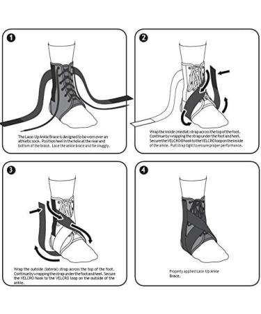 DOC-Stoppers Ankle Brace | Adjustable Lace-Up Support for Sprains & Injuries | Ideal for Sports Recovery - Men Women & Children - Buy Online on GoSupps.com