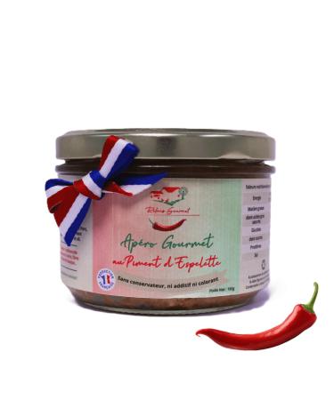 Tartinable Ap ritif Gourmet au Piment d Espelette 180 g Relais Gourmet | Recette Basque | Sans Conservateurs Additifs ni Colorants | Id al Ap ro & Cadeaux Piment d'Espelette 180 g