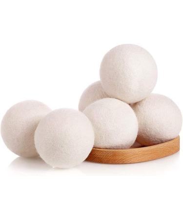 Raffaelo Wool Dryer Balls XL - Set of 6PCS White | Premium Reusable Natural Fabric Softener & Pet Hair Remover - Buy Online on GoSupps.com