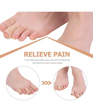 COHEALI Silicone Gel Toe Spacers and Protectors - 2Pcs Beige Finger Sleeves for Toe Blister Relief - Elastic Bandage for Anti-Wear Protection - 20X1.8CM - Buy Online on GoSupps.com