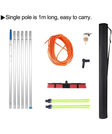 Window Cleaning Brush Equipment Window Cleaner Kit Water/Hose Fed Pole Long Handle Cleaning Brush Extendable Cleaner Conservatory Roof 6m Rod/50cm Brush Head 55cm Brush Head 12M/39FT - Buy Online on GoSupps.com