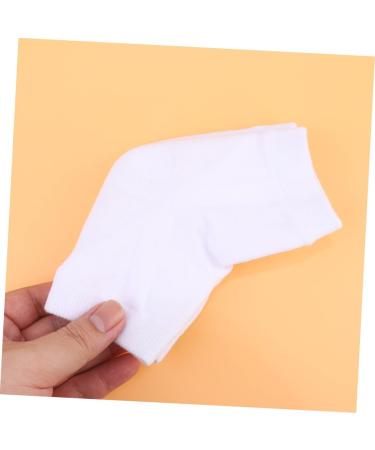 Healeved 6 Pairs Moisturizing Gel Socks Gel Heel Sleeves Toeless Spa Socks Foot Moisturizer Socks Moisturising Foot Socks Ankle Socks White Men and Women Anti Cracked Feet Casual Socks - Buy Online on GoSupps.com