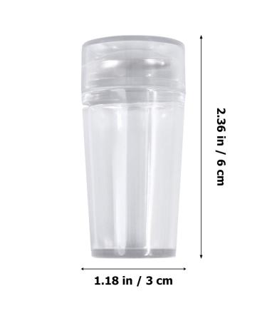 4-Piece Transparent Handle & Lid Silicone Seal Nail Stampers | DIY Nail Art Printer Tool | Manicure Kits for Kids & Adults - Buy Online on GoSupps.com