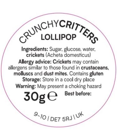 Crunchy Critters Edible Insects Three Lollipops - 90g - Buy Online on GoSupps.com
