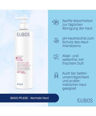 Eubos Washing Emulsion 400ml | Gentle Body Cleanser for Impure Skin | Dermatologically Tested & pH-Skin-Neutral | International Shipping Available - Buy Online on GoSupps.com