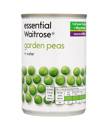 Garden peas in water mainly Waitrose 300g
