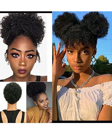 10 Inch High Puff Afro Curly Wig Ponytail - Drawstring Short Kinky Ponytail Clip-In | Synthetic Hair Bun T42730 - Perfect for Every Occasion - Buy Online on GoSupps.com