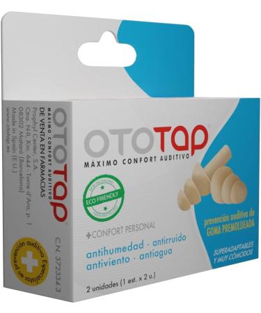 Ototap Extra Long Rubber Ear Plugs | Comfortable Reusable Hearing Protection | Noise & Water Isolation | 2 Pack - Ideal for Travel & Sleep - Buy Online on GoSupps.com