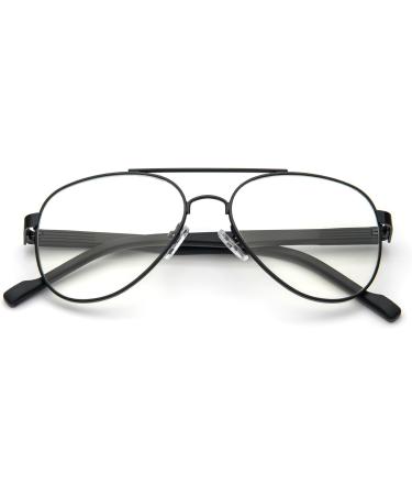 Kokobin Vintage Metal Frame Reading Glasses - Aviator Toad Style Anti Blue Light Unisex Computer Glasses (Black 2.0) - Buy Online on GoSupps.com