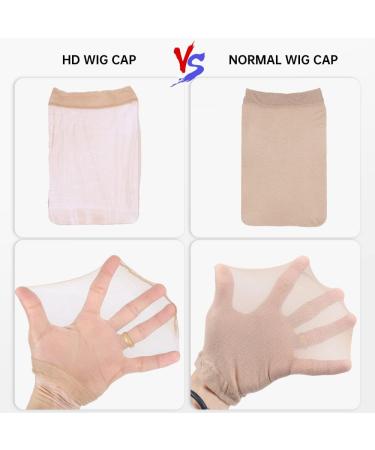 4pcs HD Wig Caps + 1 Elastic Band + 1 Hair Edges Brush Set | Invisible Stretchy Caps for Lace Front Wigs - Buy Online on GoSupps.com