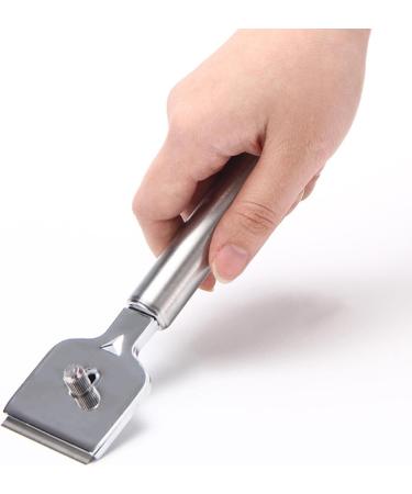 Glass Scraper - Stainless Steel Glass Scraper Ceramic Hob Scraper for Glass and Induction Cooktops Goforwealth - Buy Online on GoSupps.com
