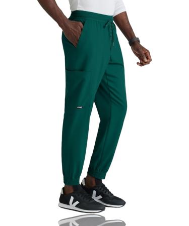 BARCO Grey's Anatomy Men's Scrub Jogger - Indigo Navy, Large | Elastic Waistband, Spandex Stretch, Direct Striker Design - Buy Online on GoSupps.com