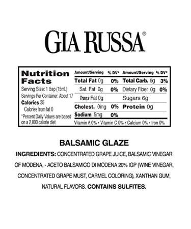 Gia Russa Balsamic Glaze 8.5 oz (3 Pack) - Premium Quality Balsamic Reduction - Buy Online on GoSupps.com