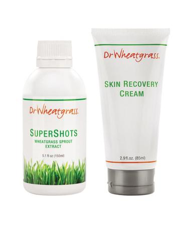A Set of Dr Wheatgrass Supershots & Skin Recovery Cream