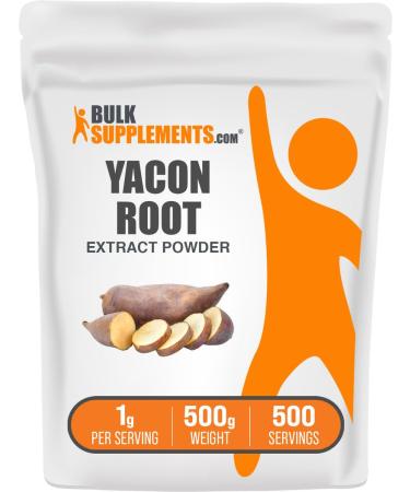 BulkSupplements.com Yacon Root Extract Powder - Sugar Substitute Natural Fiber Sweetener - Gluten Free 1g per Serving 500g (1.1 lbs) (Pack of 1) 17.6 Ounce (Pack of 1)