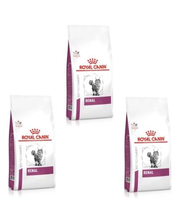 Royal Canin Veterinary Renal | Pack of 3 | 3 x 400g | Complete Dietary Food for Adult Cats | for Support in Kidney Problems