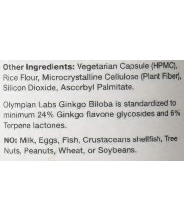 Olympian Labs Ginkgo Biloba Extract 60 Vegetarian Capsules - Buy Online on GoSupps.com
